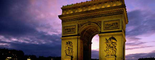 L'Arco di Trionfo a Parigi, Francia