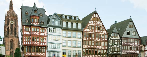 Le case tipiche della città di Francoforte