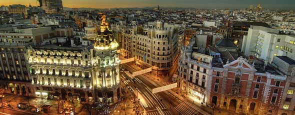 Madrid City Skyline