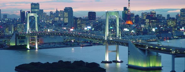 The Rainbow Bridge in Tokyo