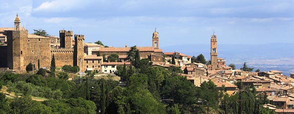 The hillside town of Siena