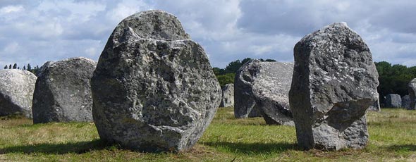 Carnac prehistoric stones in Brittany