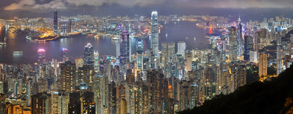 Hong Kong city skyline by Samuel Louie