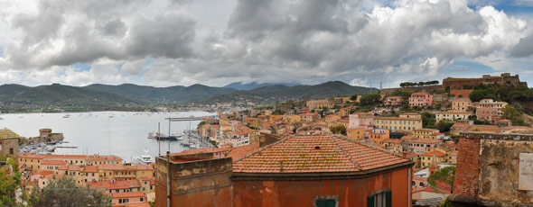 Portoferraio looking back at Italy mainland by Mihael Grmek