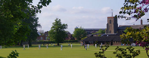 Cricket match in Lower Close, Norwich by fourthandfifteen, flickr