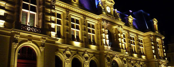 Poitiers City Hall at night by Pascal Poitiers