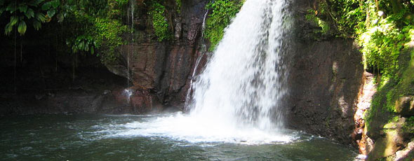 Waterfall in Guadeloupe by bobyfume, Wikipedia